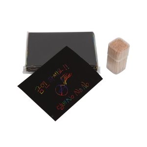 금연카드 세트(DIY 컬러 스크레치 아트카드 200매+이쑤시게 1통)