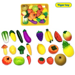 소프트 과일 야채 21종(과일10종+야채11종+교구바구니)_소꿉놀이 과일 야채 세트